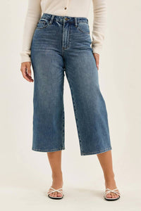 Judy Blue - Dottie Wide Crop Jeans