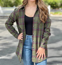 Adora - More Glam Less Grunge Flannel Top