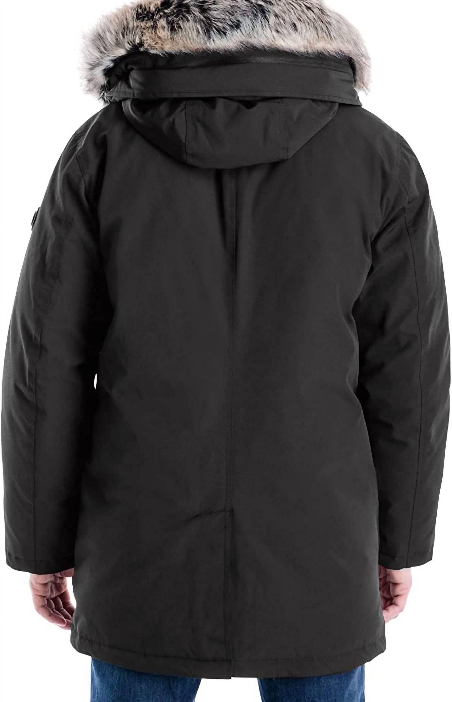 Men's MMK791896 Heavyweight Hooded Snorkel Parka Coat with Bib