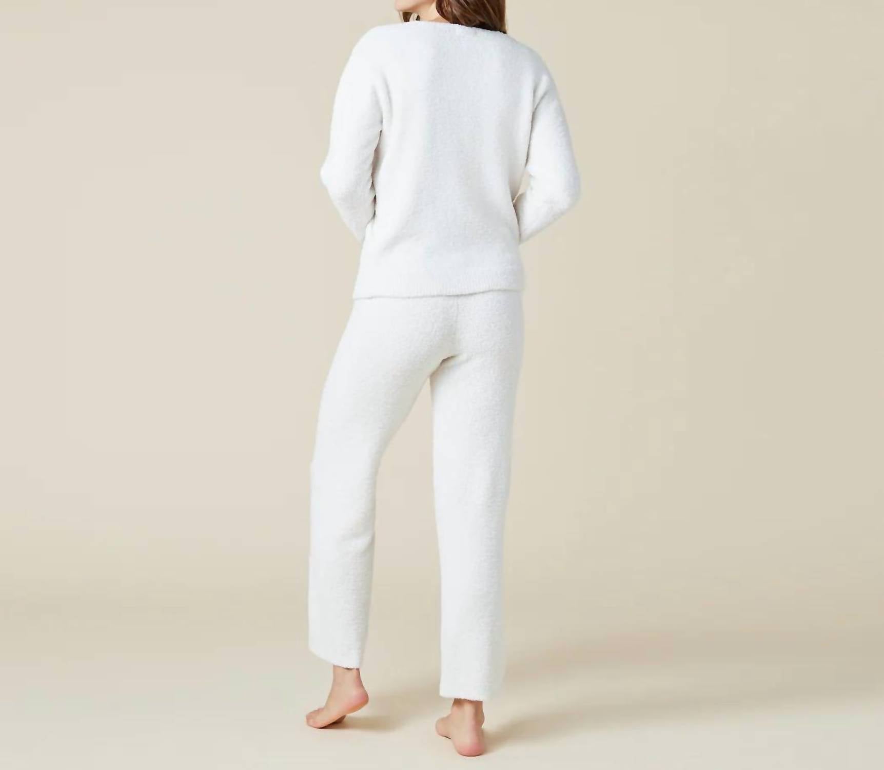 Softies - Solid Marshmallow V-Neck Lounge Set