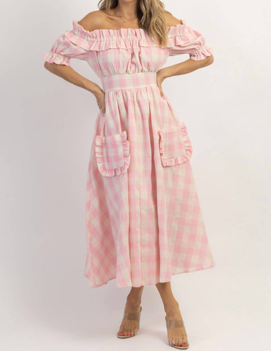 DREAMSTATE GINGHAM MAXI DRESS