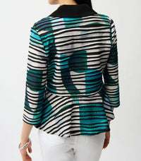 Joseph Ribkoff - Geometric Stripe Twin Set Jacket