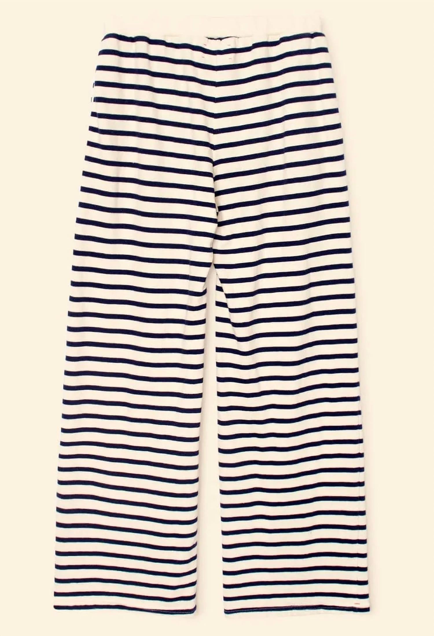 XIRENA Emmette Sweatpant in natural stripe - women's pants - alternate view