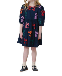 PINK CHICKEN Brooke Dress Set in multi bow applique - kids' dress