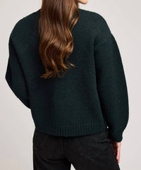Gentle Fawn Angelica V Neck Sweater in green - women's sweater - detail view