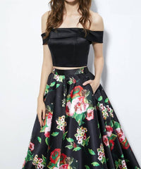 2PC FLORAL PRINT GOWN