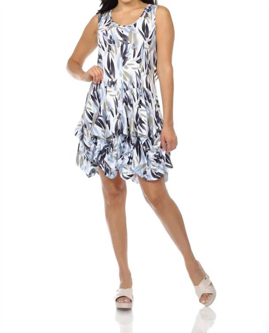 Tango Mango - Sleeveless Floral Tiered Mini Dress