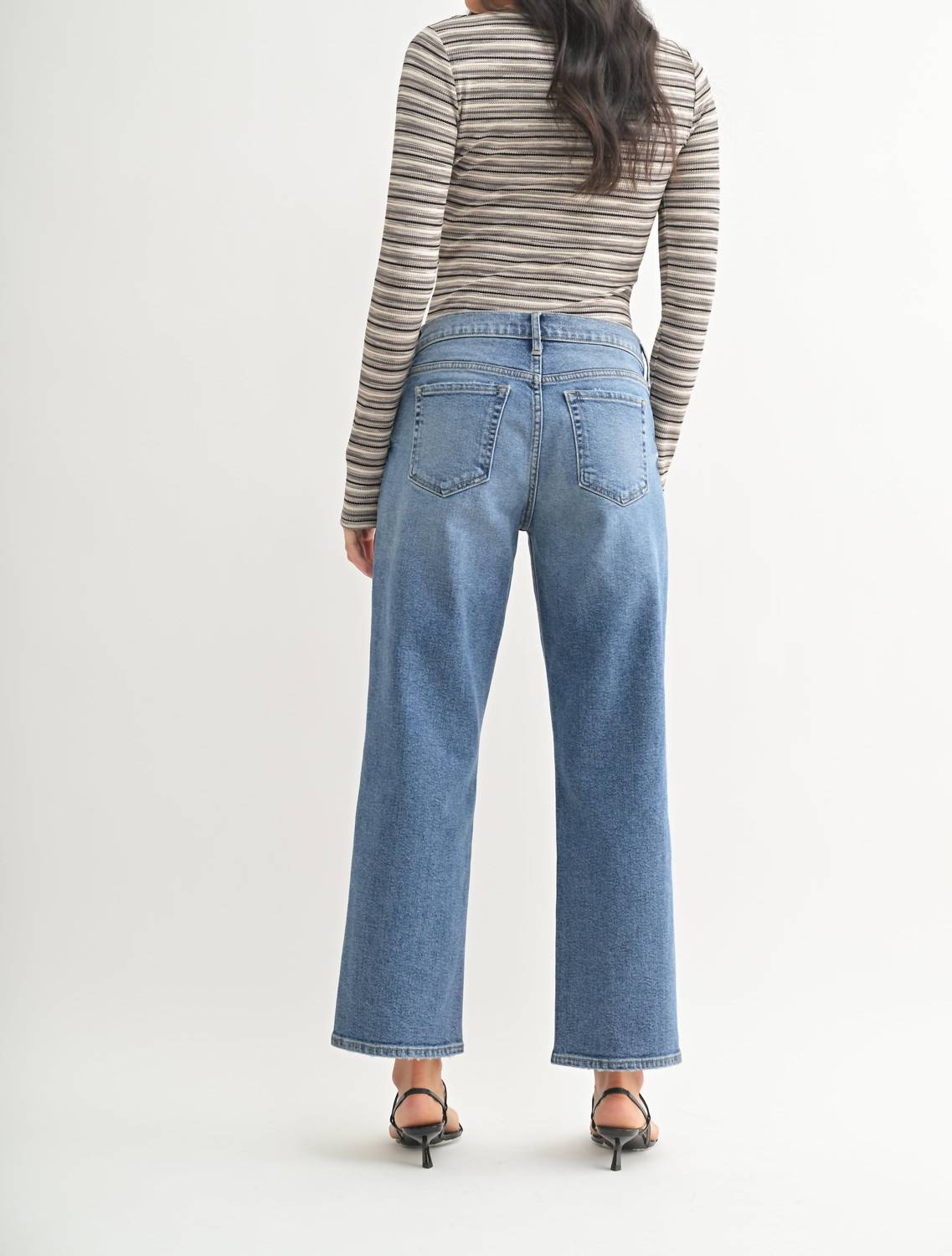 Just Black Denim - Mid Rise Stretch Boyfriend Jeans