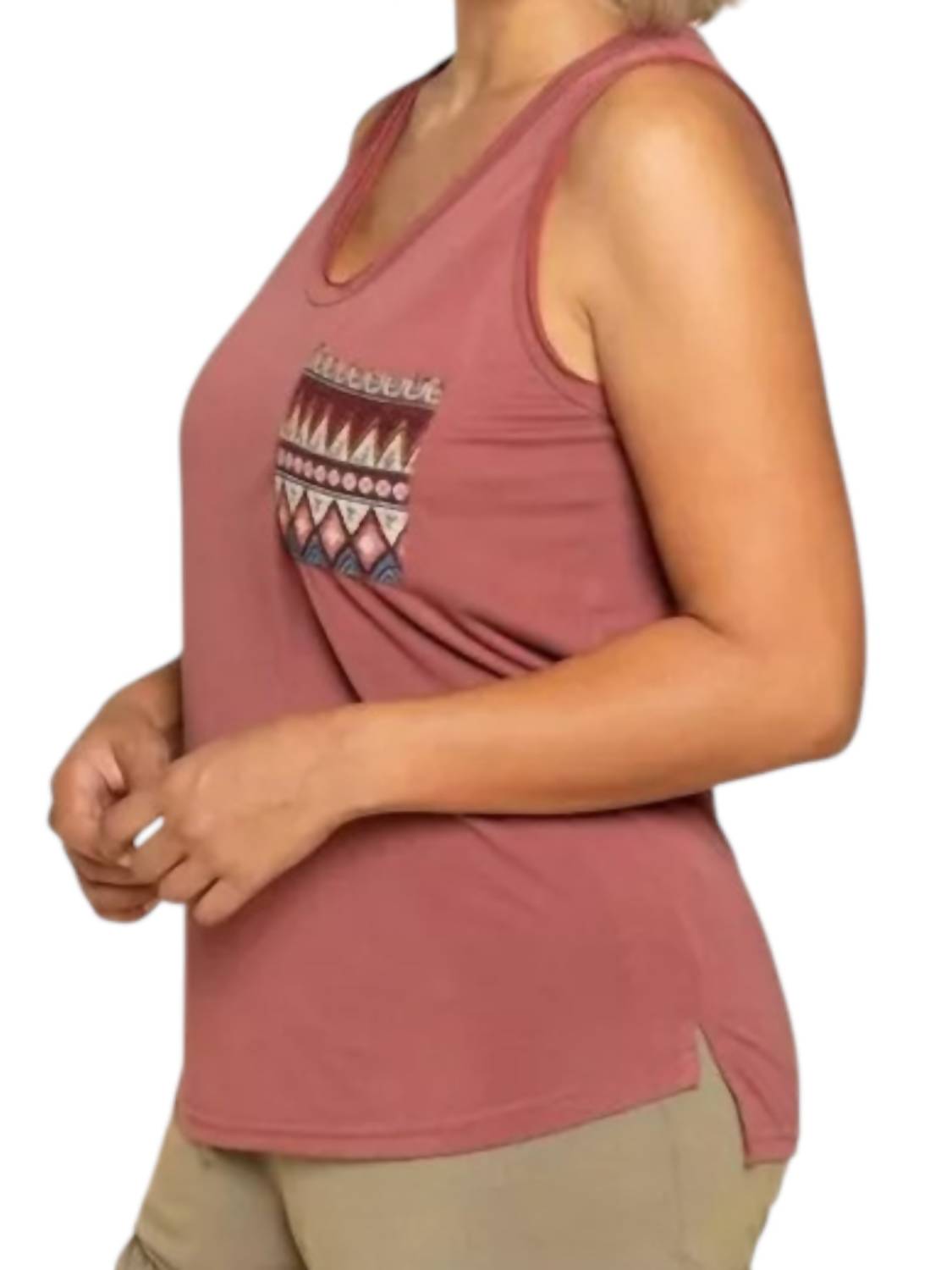 Pol - Aztec Pocket Tank Top