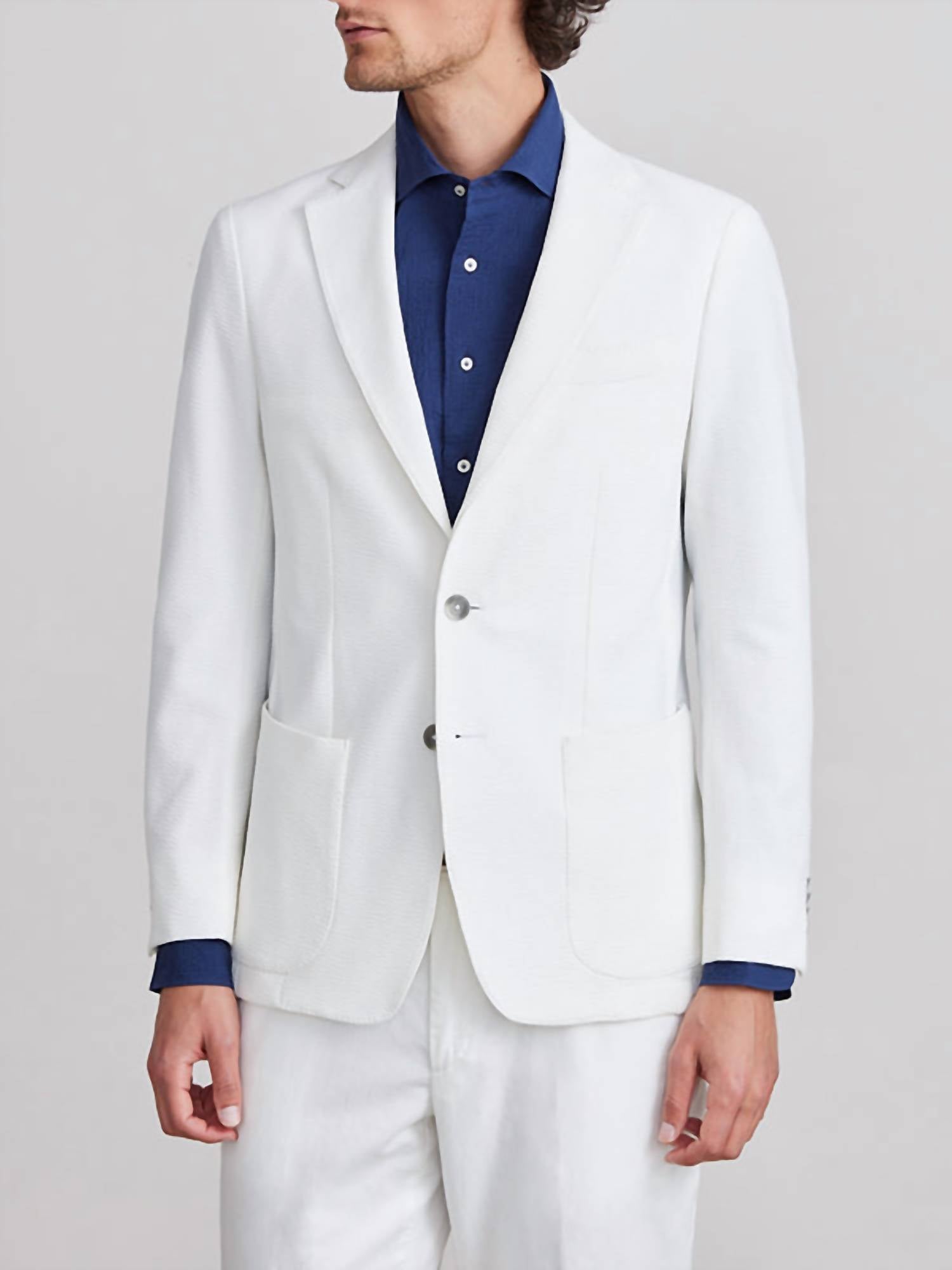 Emanuel Berg - Seersucker D-Constructed Shirt Jacket