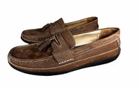 JOHNSTON & MURPHY Men's Fowler Kiltie Tassel Sheepskin Loafer in light tan - men's loafer - alternate view