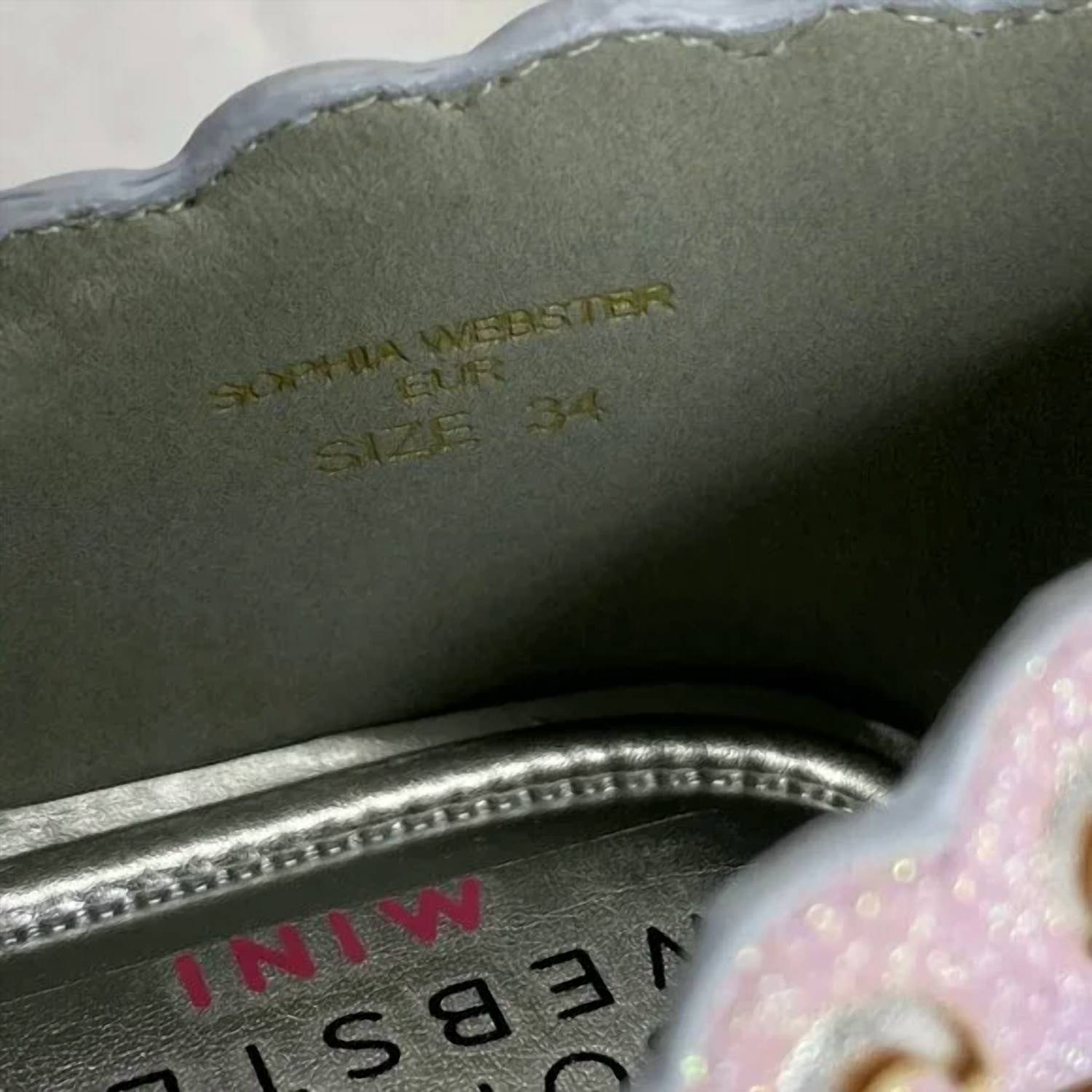 Sophia Webster Mini Girls Evangeline Butterfly Flats in silver - kids' shoe - view 6