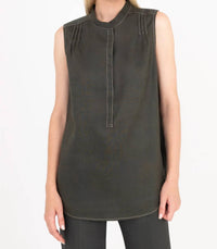 Elaine Kim - Dionea Linen Shell Blouse