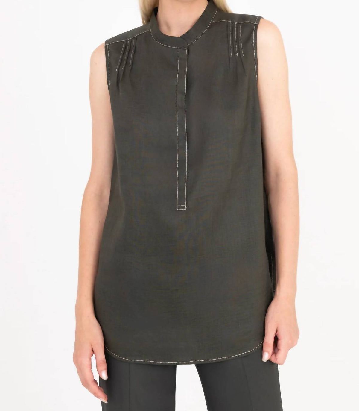 Elaine Kim - Dionea Linen Shell Blouse