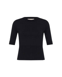 Theo The Label - Women's Nomia Ribbed Waist Crew Sweater Top