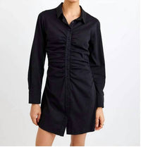 Bella Dahl - Long Sleeve Shirred Mini Dress
