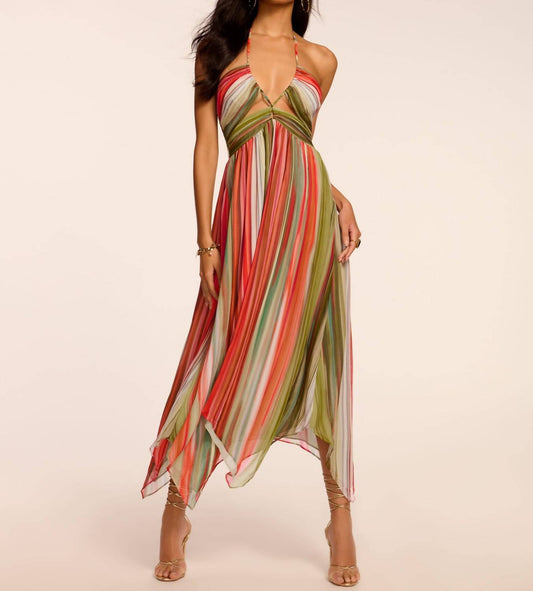 Ramy Brook - Anaja Silk Chiffon Cutout Midi Dress