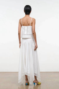 Staud - Ainsley Lace Trim Maxi Skirt