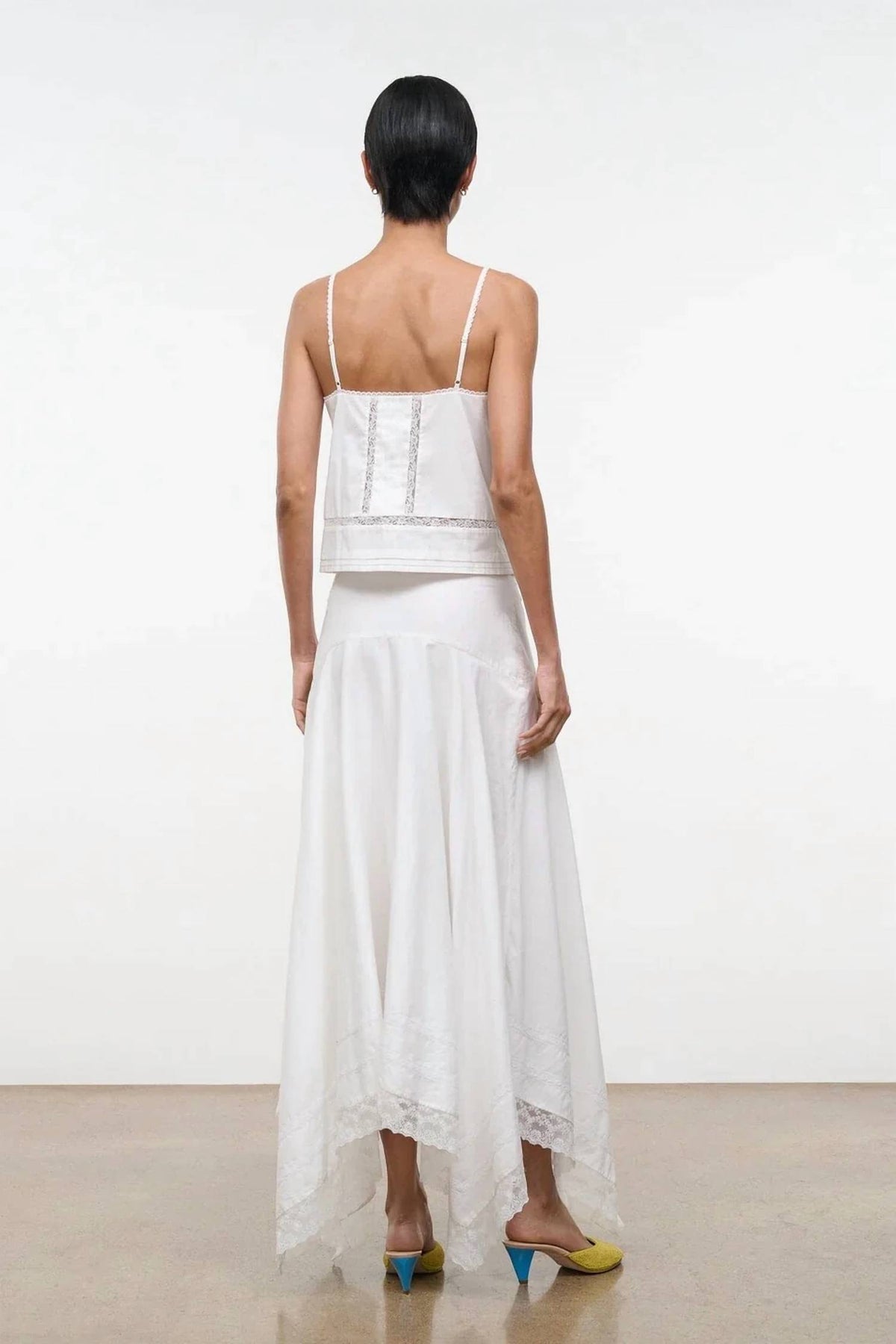 Staud - Ainsley Lace Trim Maxi Skirt