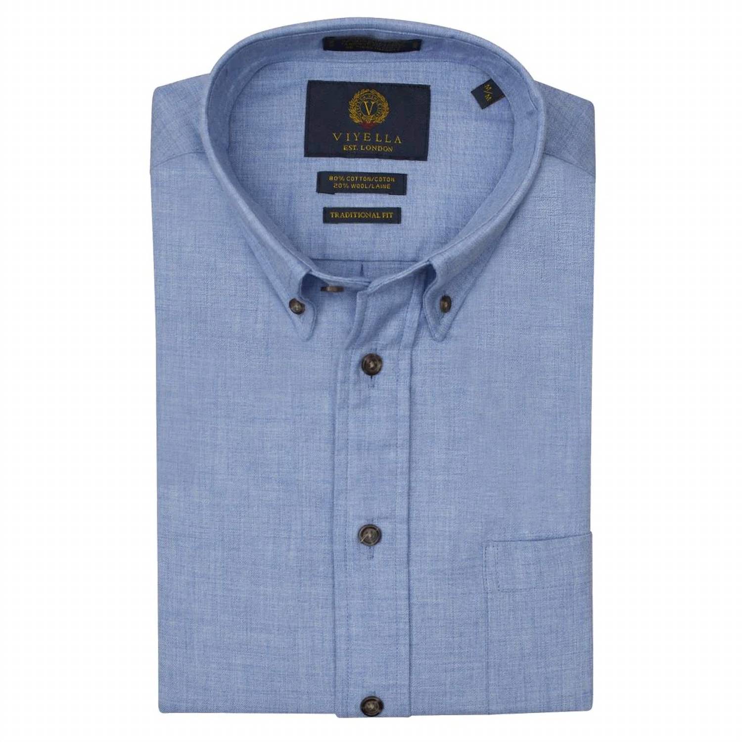 Viyella - Men's Solid Button Down Shirt