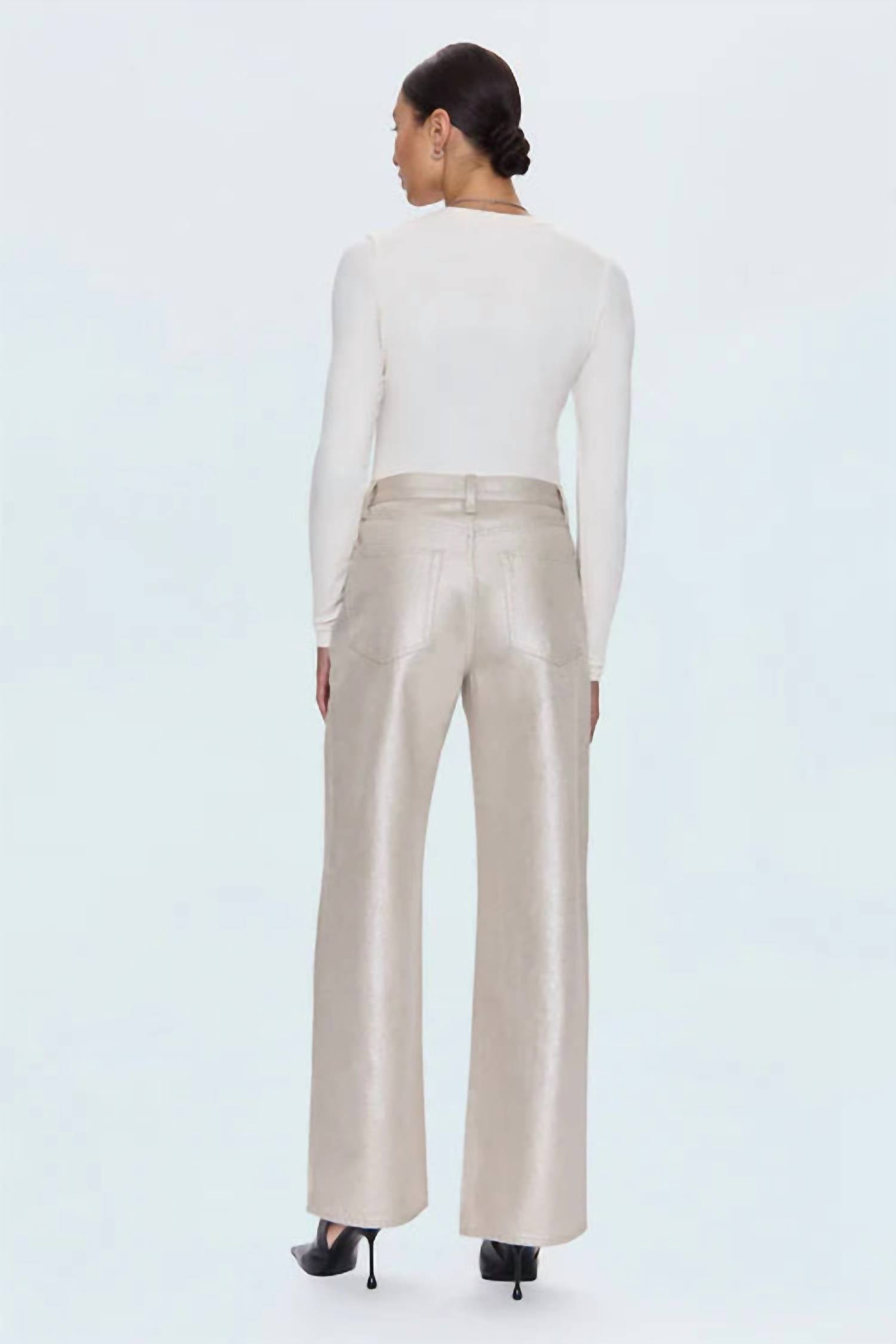 Pistola - Tate High Rise Bowed Wide Leg Jeans
