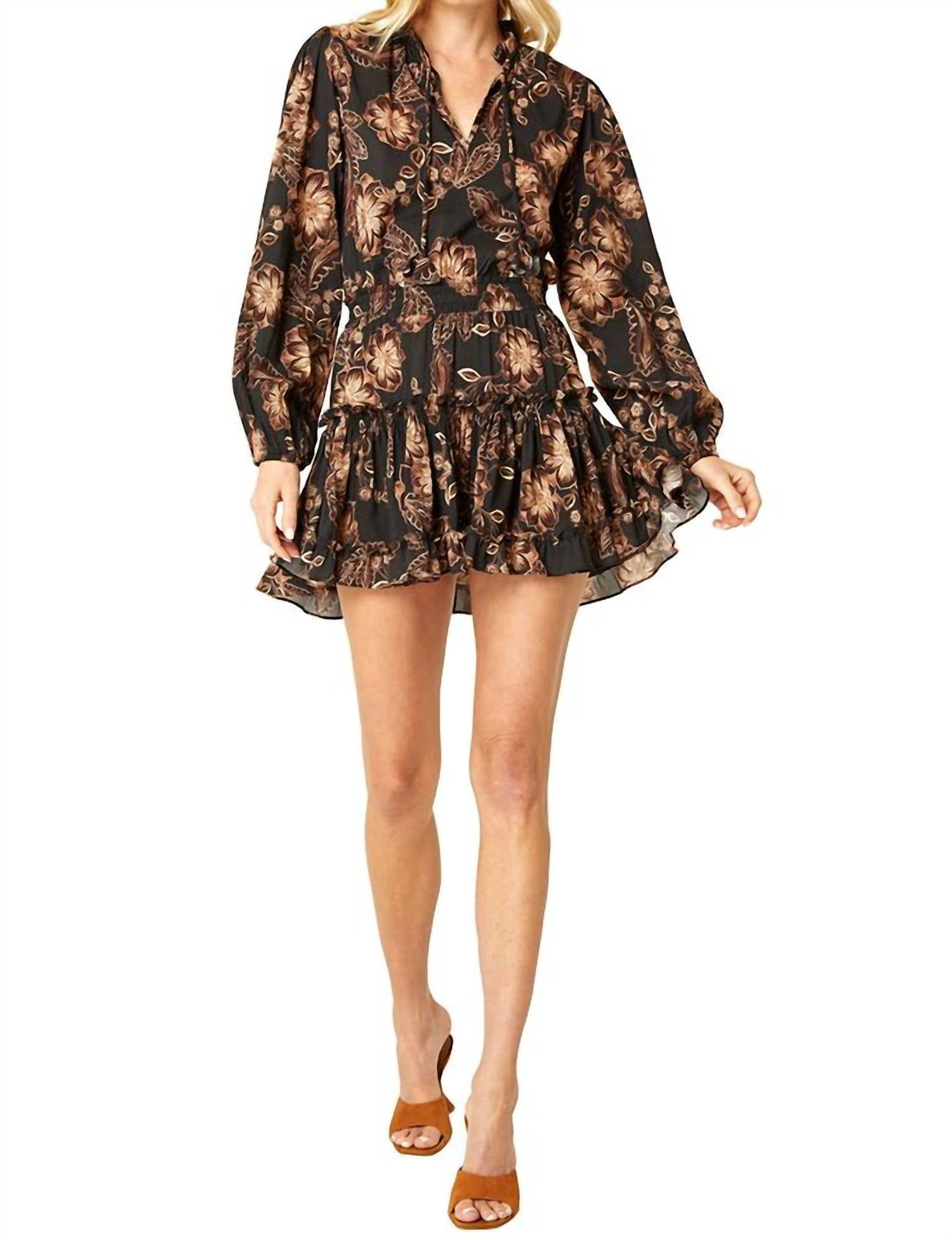 Misa Los Angeles Women's Lorena Dress in colombe d or flora - women's dress - alternate view