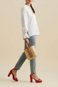 Anne Fontaine - Oihan Embroidered Overlay Collar Blouse