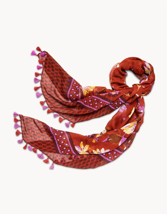 Painterly Floral Scarf