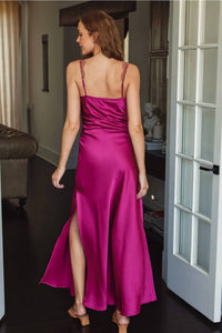 Dress Forum - Lace and Satin Contrast Maxi Dress