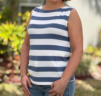 Hatley Everyday Tank Top in star sapphire stripes - women's tank top - view 4