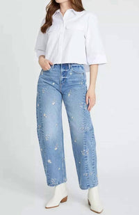 Driftwood - Embellished Barrel Jeans