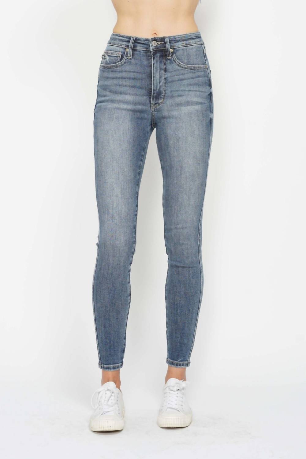 Judy Blue - Tummy Control Contrast Wash Skinny Jeans