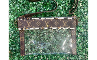 Kingdom Kreations - Women's Leopard Trim Stadium Crossbody Bag