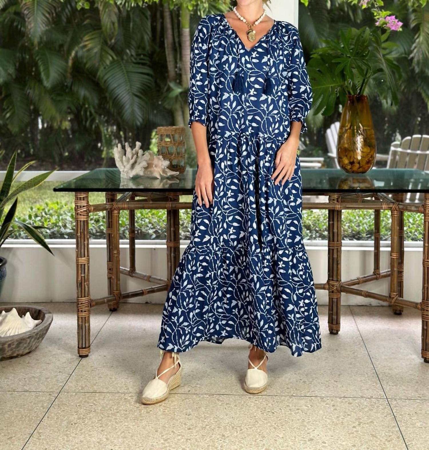 Just Darviny - Raye V-neck Long Maxi Dress