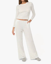 We Wore What - Pull-on Pointelle Pajama Pants