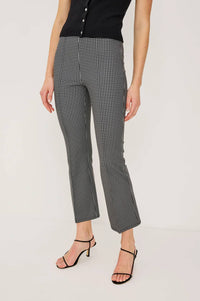Rails Auray High-Waisted Pant in black gingham - women's pants - detail view