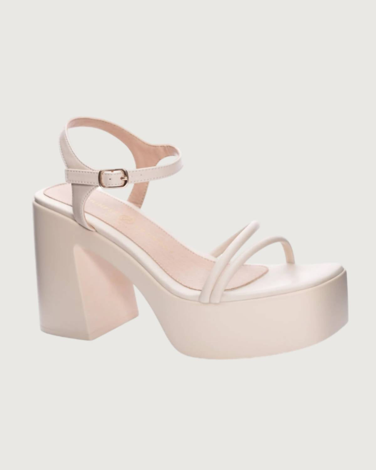 CHINESE LAUNDRY Women's Cece Platform Sandals in beige - women's heels