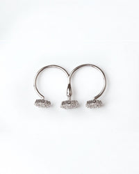 Avenue Chic Flower Two-Finger Ring in silver - women's jewelry - alternate view