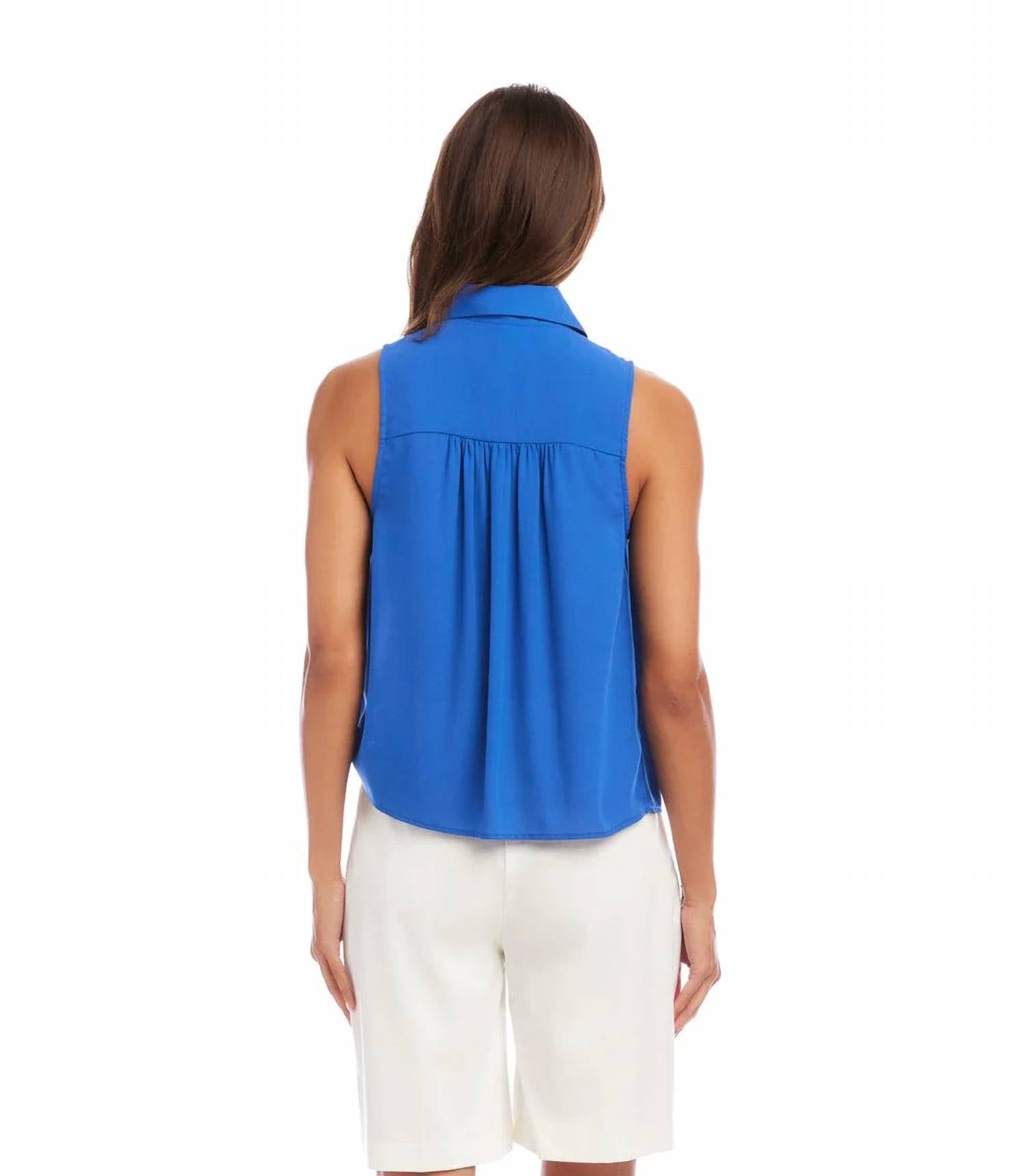 Karen Kane - Sleeveless Tie-Front Top