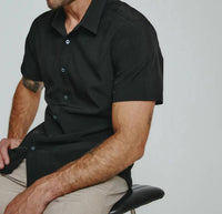 7Diamonds Siena Short Sleeve Shirt in black - men's t-shirt - alternate view