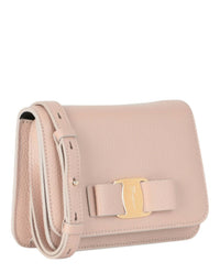 Salvatore Ferragamo Women's Vara Bow Crossbody Bag in light pink - women's bag - detail view