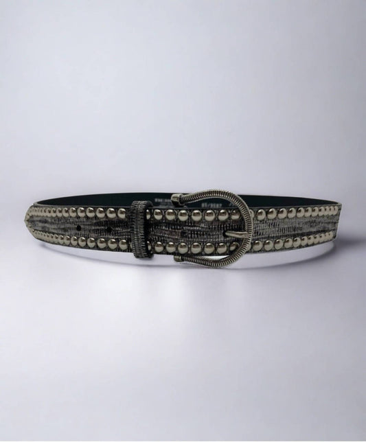 Berge - Women's Metallic Stud Italian Belt