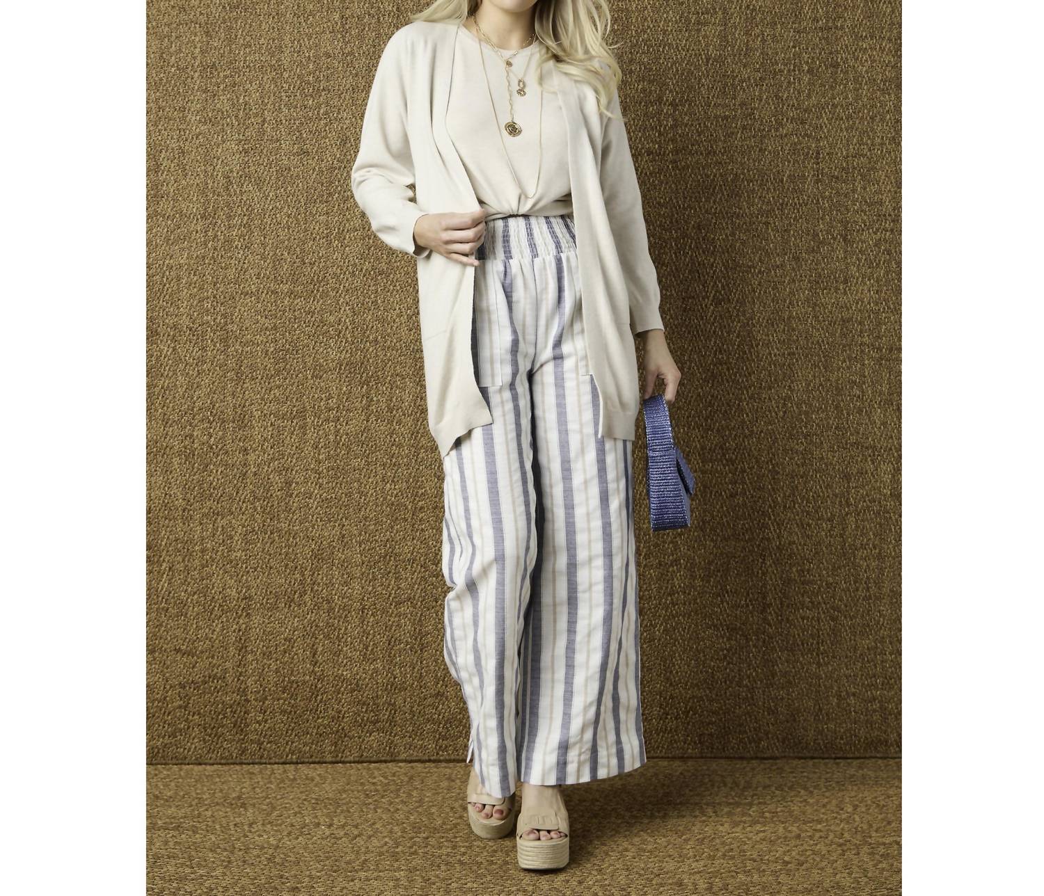 Coco + Carmen - Vinca Wide Leg Striped Pant