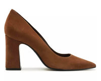 SCHUTZ Women's Eleanor Suede Pump in pecan brown - women's heels