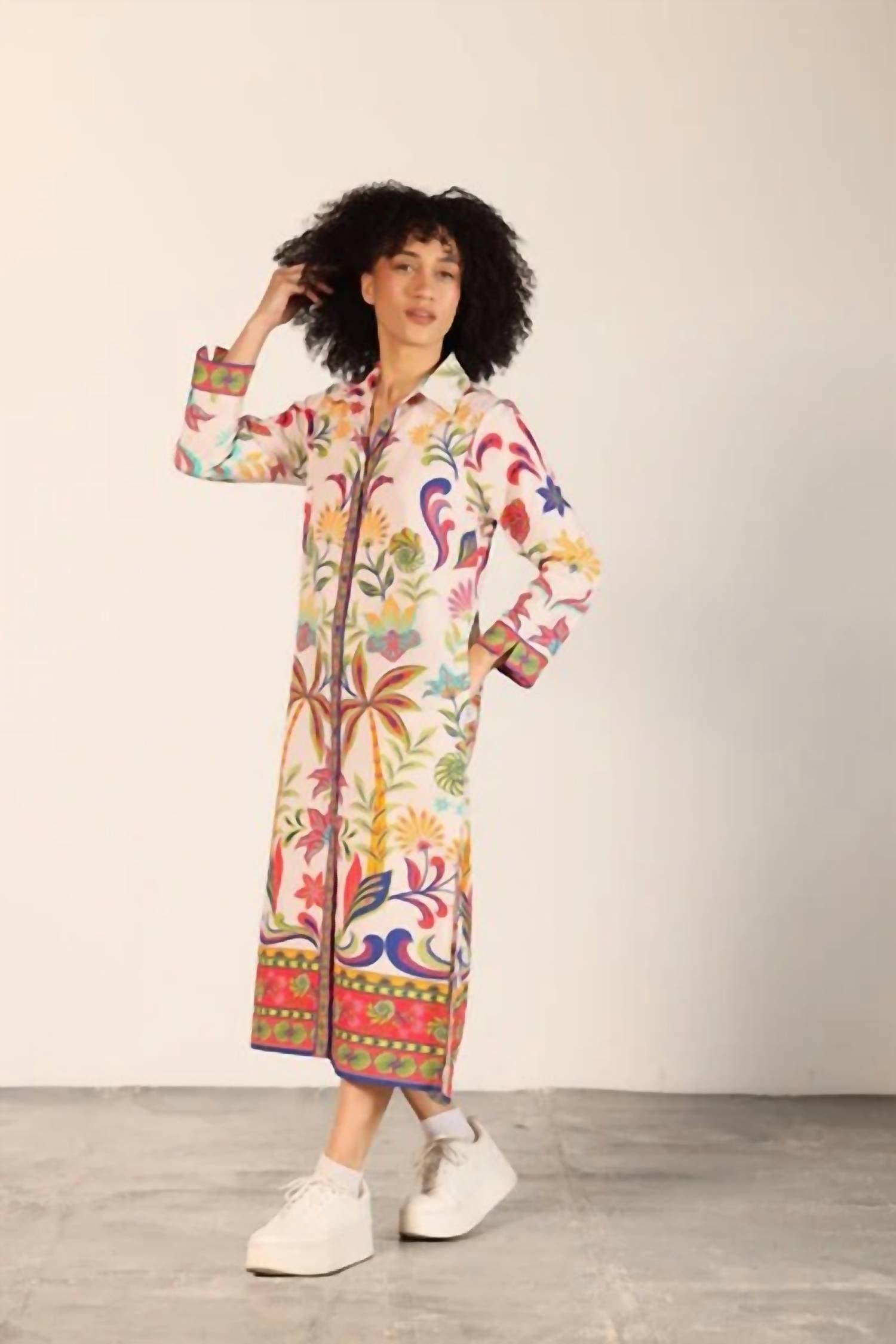 Maude Vivante - Eliza Poplin Button Down Midi Dress