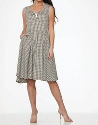 Orchid Bloom - Gingham Swing Dress
