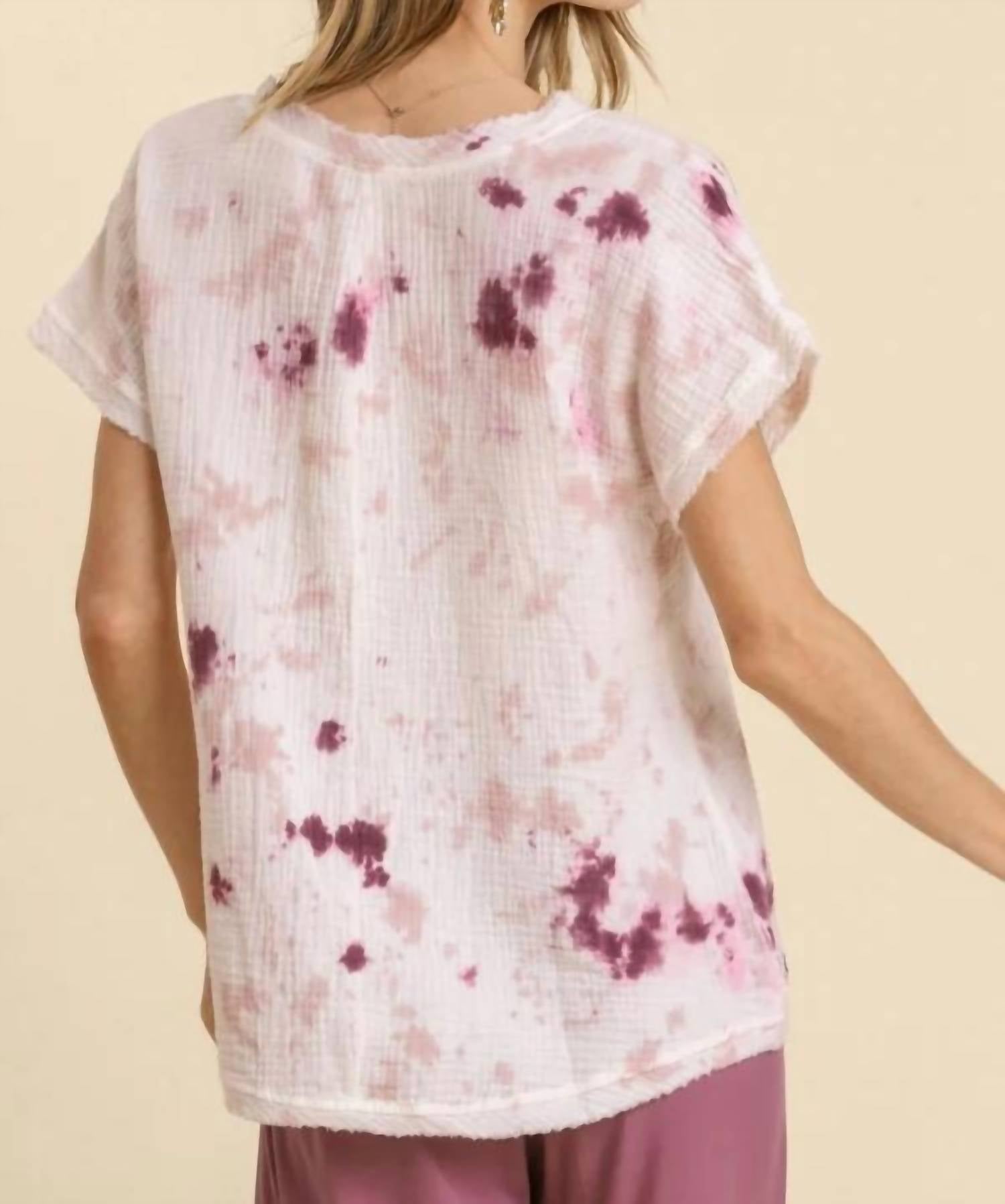 Umgee - Tie Dye Cotton Gauze Top