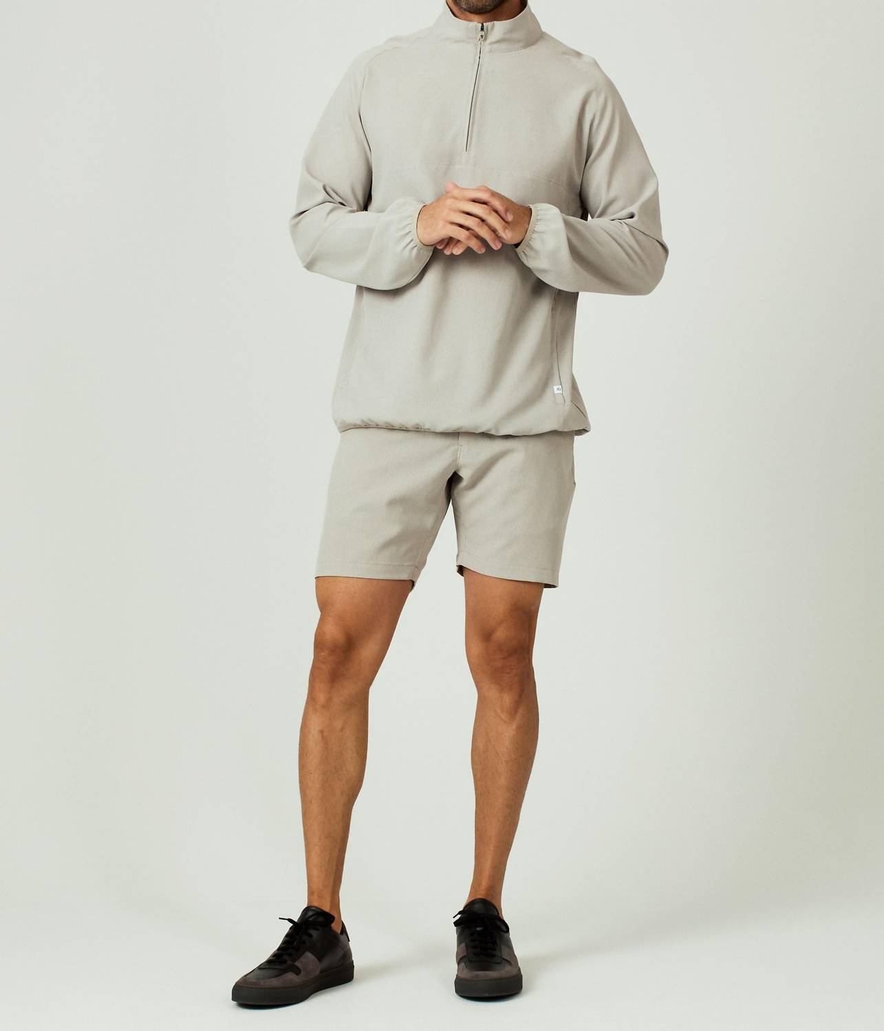 7Diamonds Men's Oxygenate Quarter Zip Pullover in sand - men's sweater