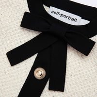 Self-Portrait - Women's Sequin Bow Cardigan
