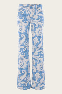 Etro - Printed Denim Straight-leg Jeans